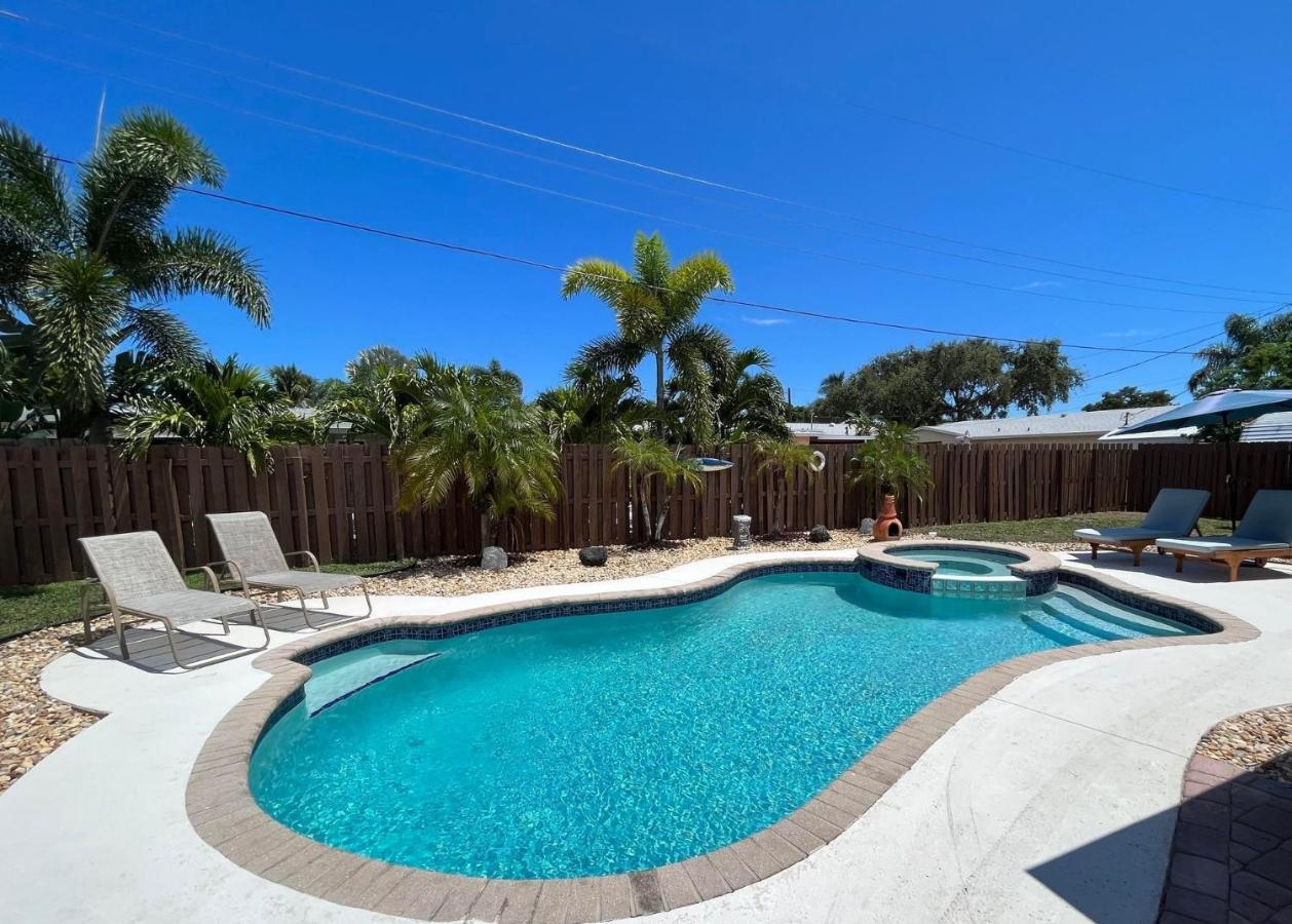 Paradise 4 Min To The Beach With Private Heated Pool Дирфилд Бич Экстерьер фото