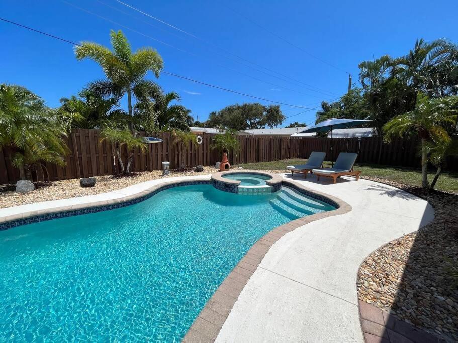 Paradise 4 Min To The Beach With Private Heated Pool Дирфилд Бич Экстерьер фото